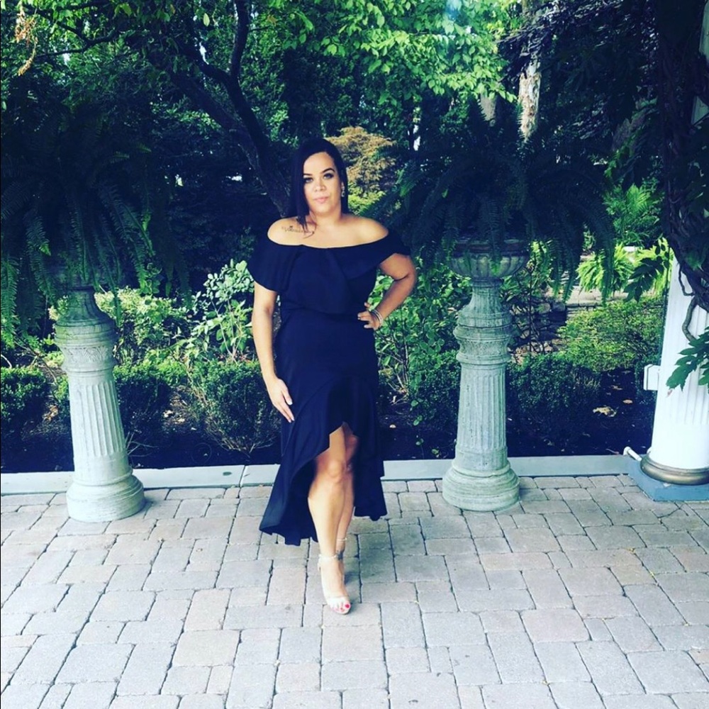 High low ruffle dress